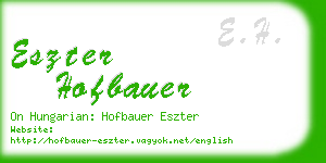 eszter hofbauer business card